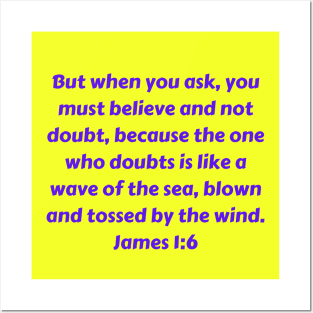 Bible Verse James 1:6 Posters and Art